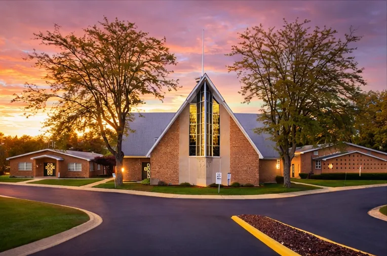 Freedom Faith Missionary Baptist Church at sunset